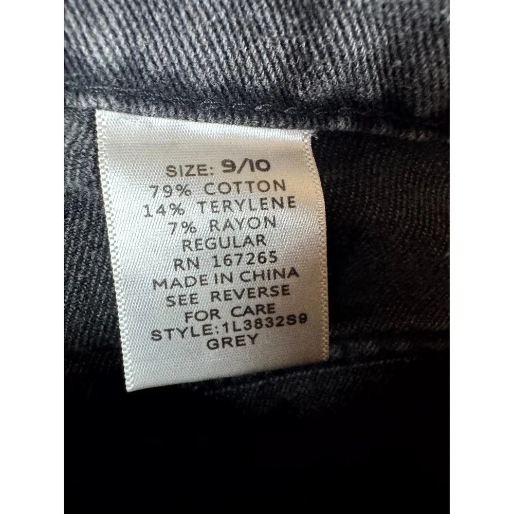 Lilac Sunset Wide Leg Jeans Womens 9/10 Gray Cotton High Rise Cargo Multi Pocket